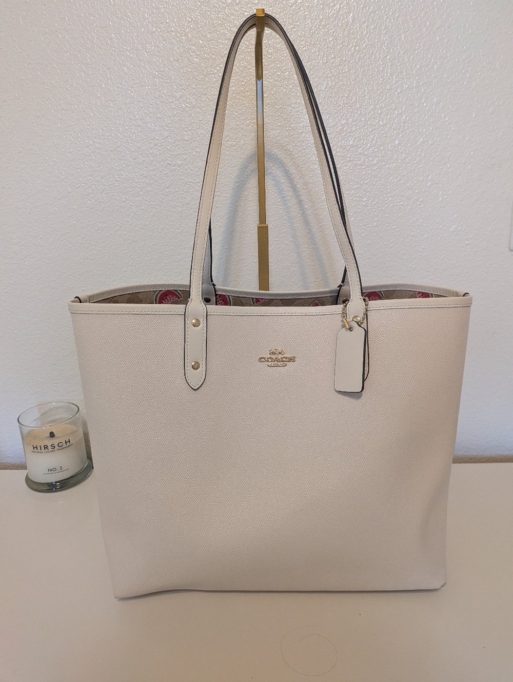 Coach Signature Watermelon Reversible Tote - Picture 3 of 10